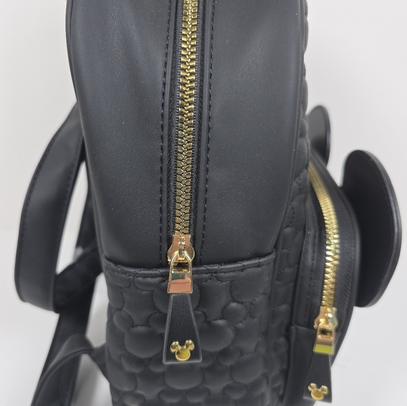 Disney Primark Mickey Mouse Black Embossed Backpack Nwt - Picture 4 of 7